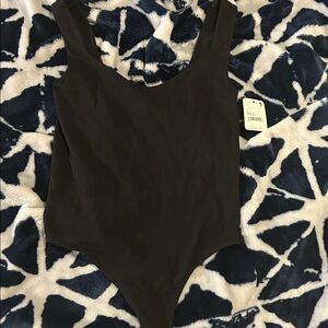 Free People Black Bodysuit
